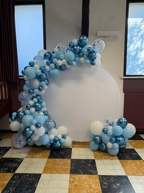 Arche bleu poudré baby shower