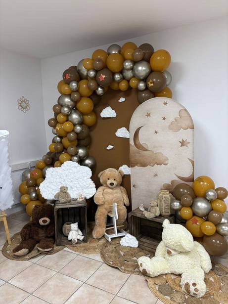 Décor baby shower thème ourson